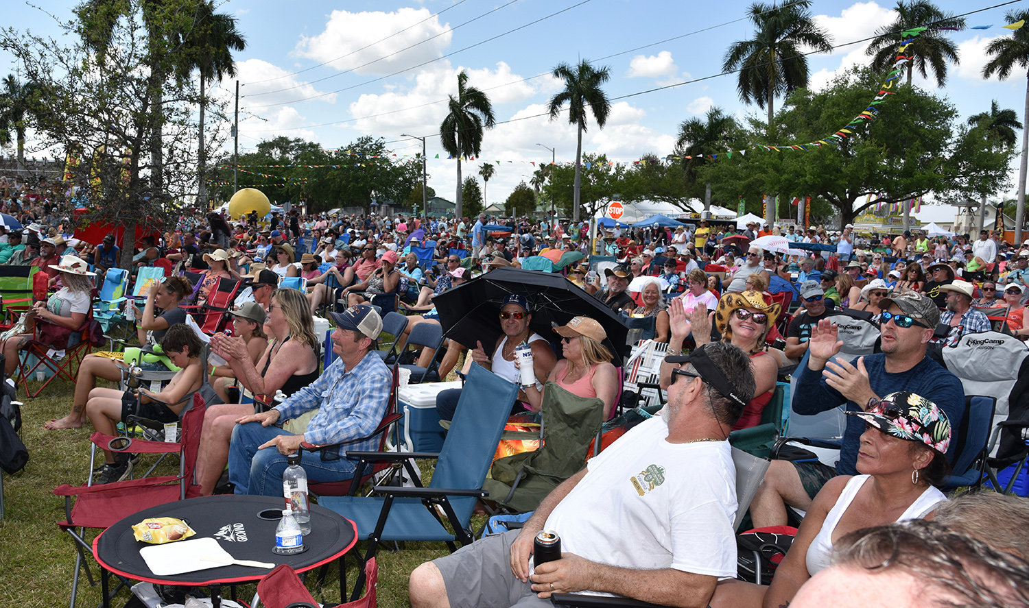 Crowds enjoy musical entertainment at the 2022 Clewiston Sugar Festival.